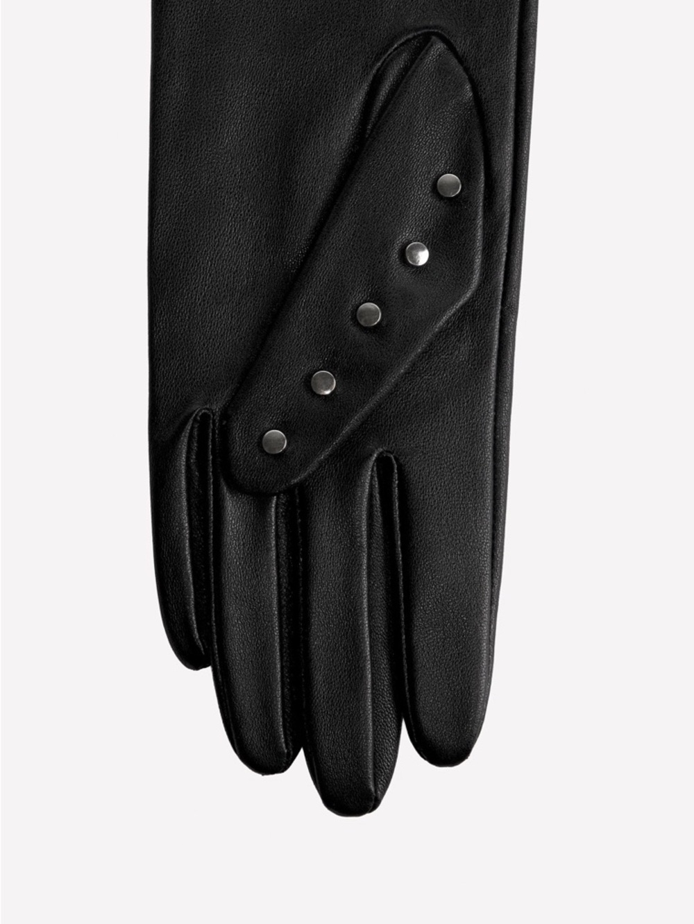 Zara Ludovic De Saint Sernin Studded Elbow Long Leather Gloves in Black - Picture 3 of 3